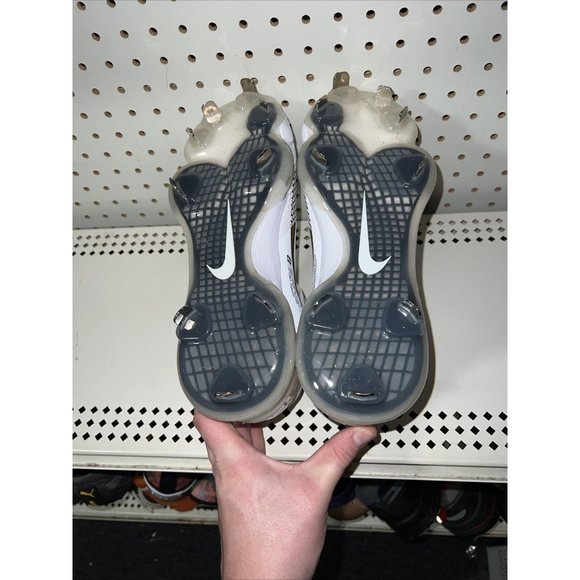 Nike Force Zoom Trout 7 Mens Metal Baseball Cleats Size 7.5 White Gold Black - Picture 7 of 9